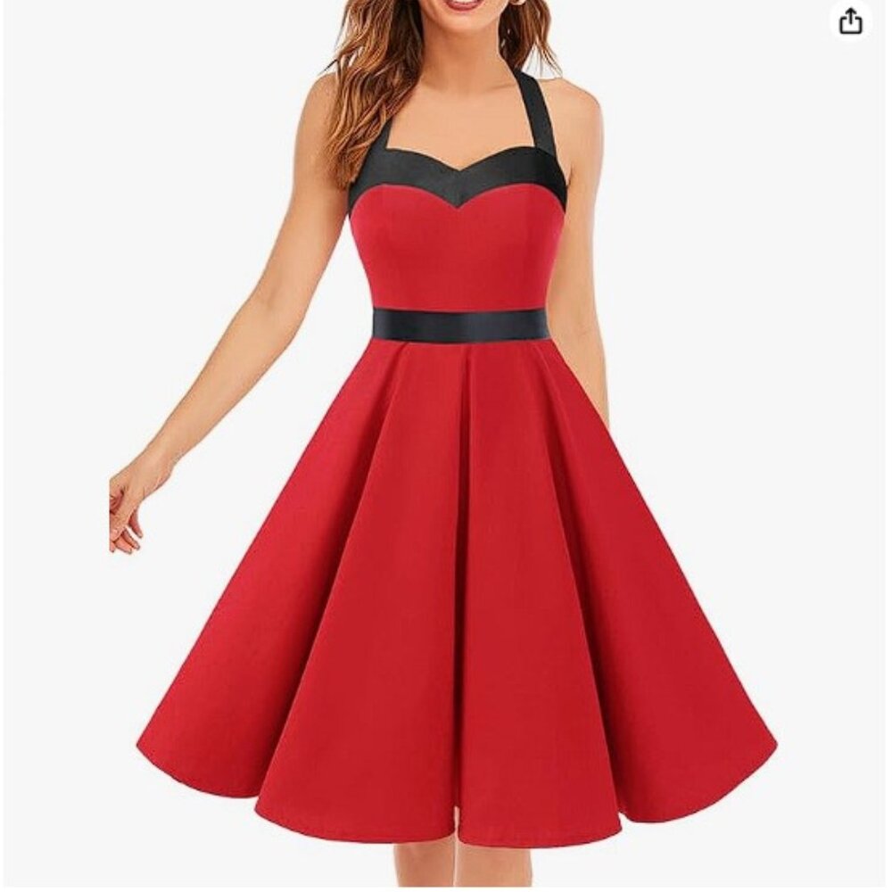 DRESSTELLS Women Vintage 1950s Cocktail Party Dress